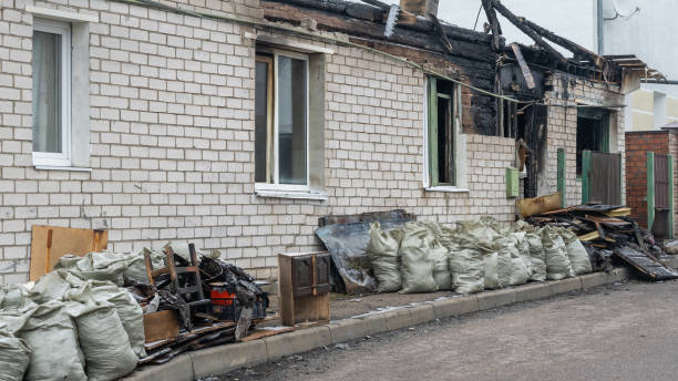 Professional Fire Damage Restoration technician working in Manassas, VA